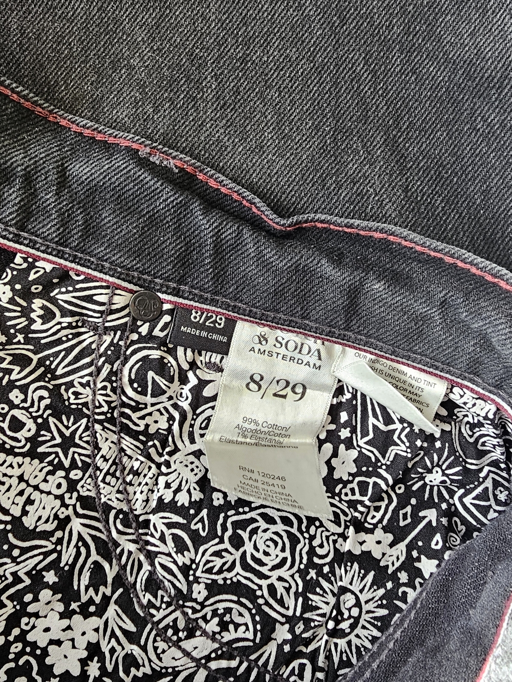 Scotch & Soda Washed Black Straight Jeans 8/29 EUC - Picture 9 of 11